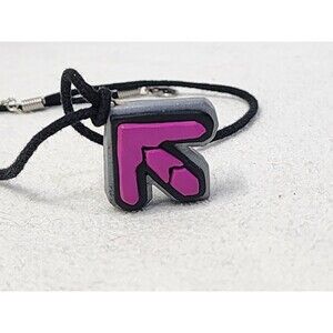 Pink Silver dance dance revolution DDR Clay Arrow Keychain